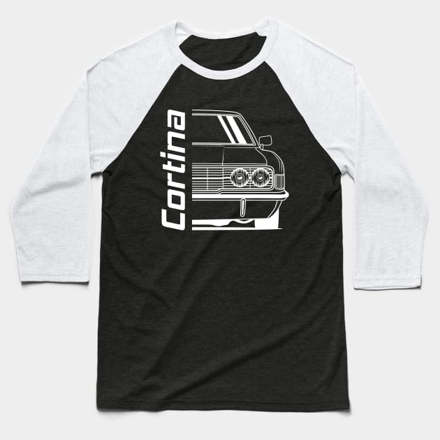 Front MK3 Cortina Classic Baseball T-Shirt by GoldenTuners